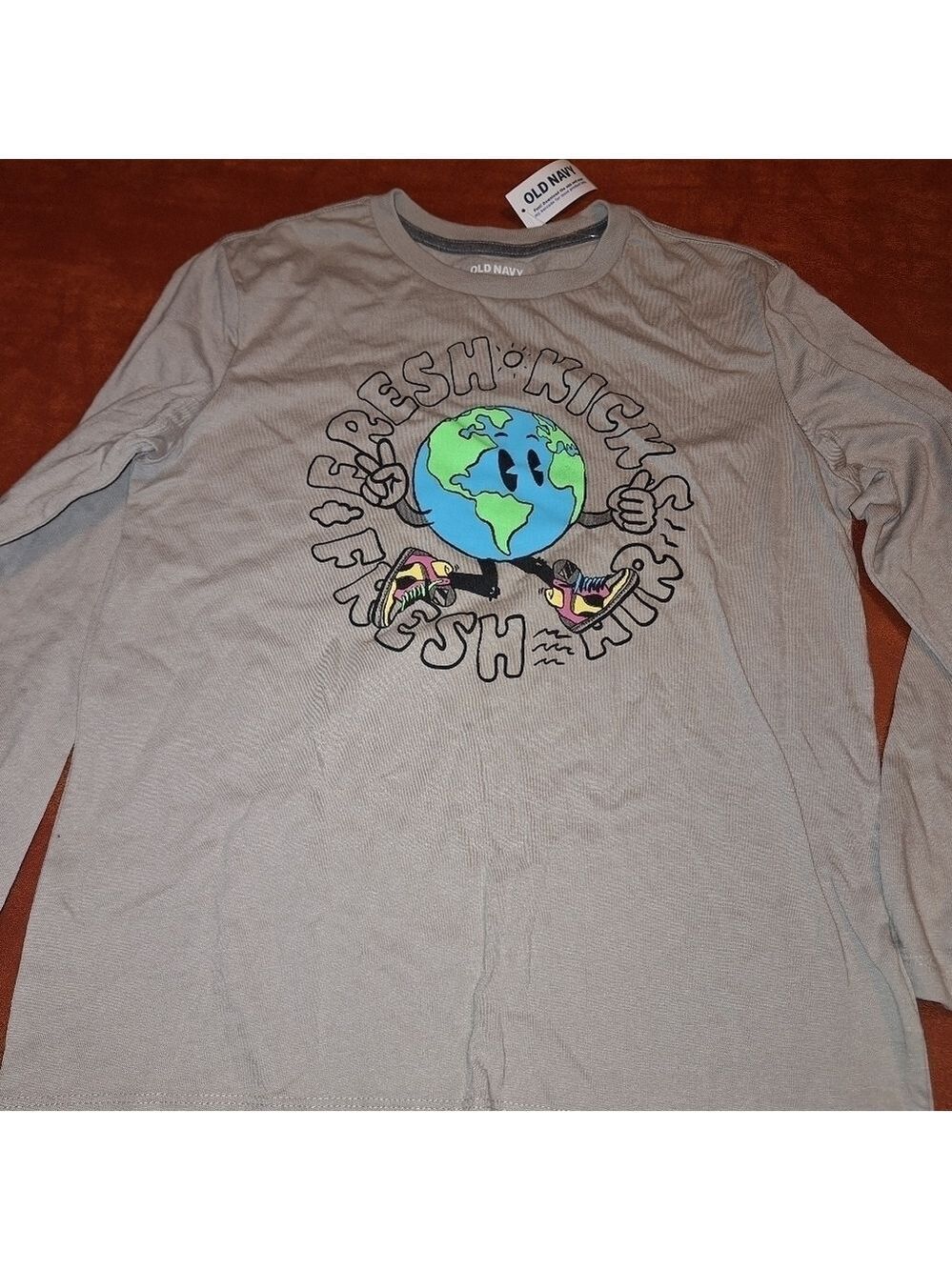 Old Navy Kids Earth Shirt Size Large 10/12